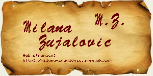Milana Zujalović vizit kartica